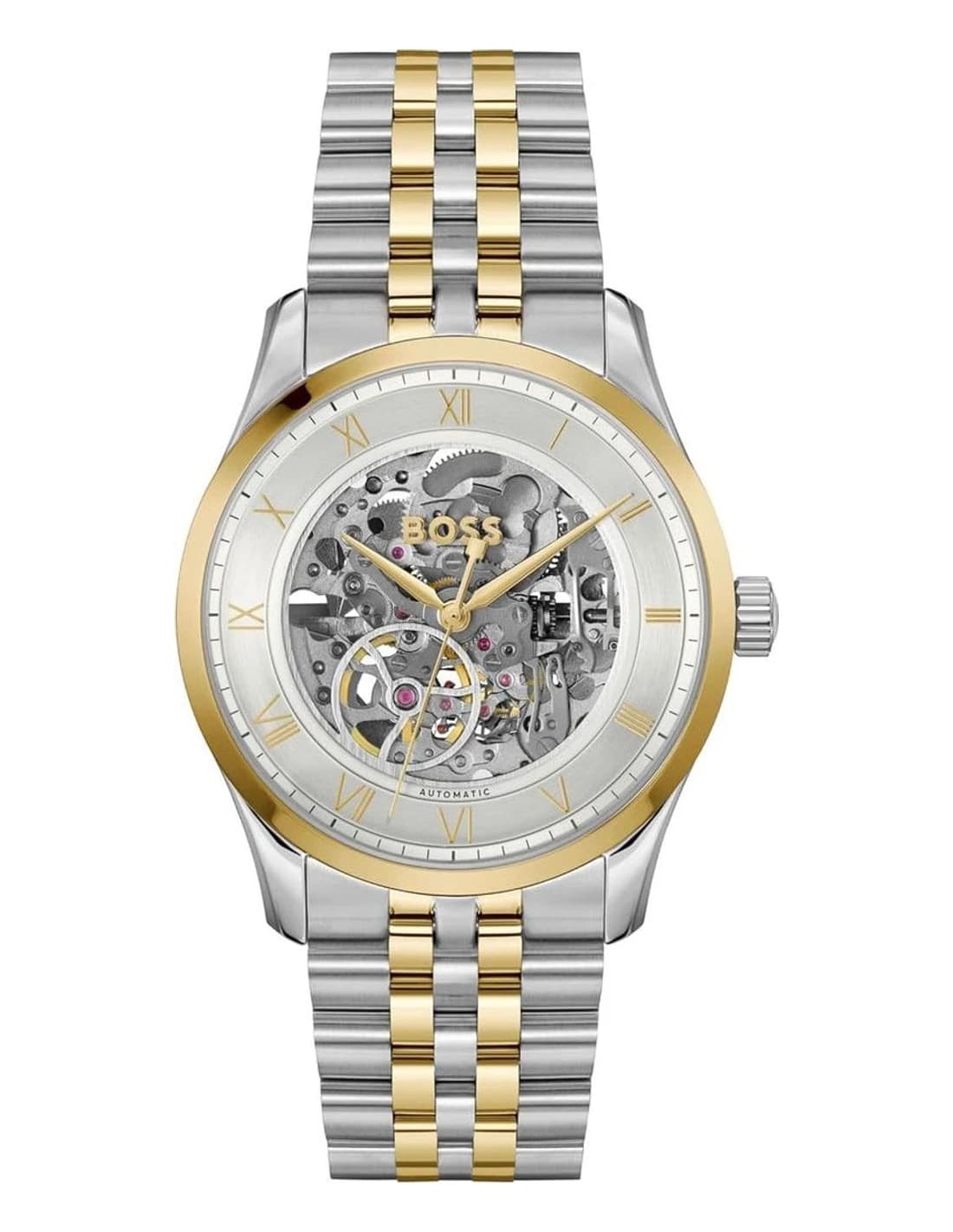 Hugo Boss Principle 1514237 men's two-tone watch, maillons acier strap