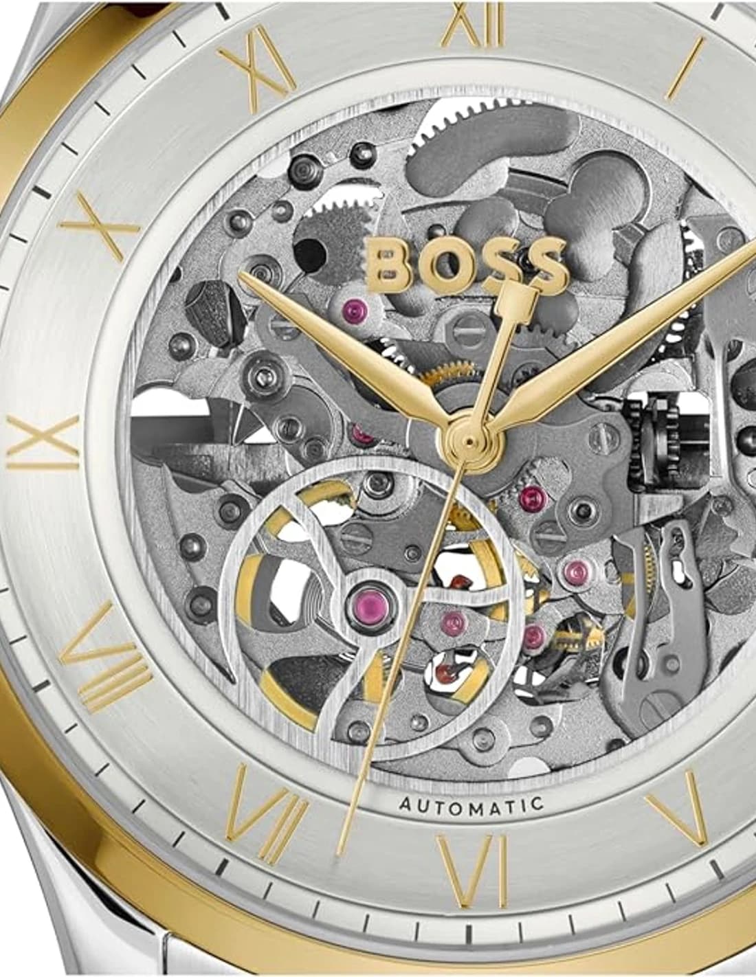 Montre Hugo Boss Principle 1514237 homme bicolore, bracelet maillons acier vue 2