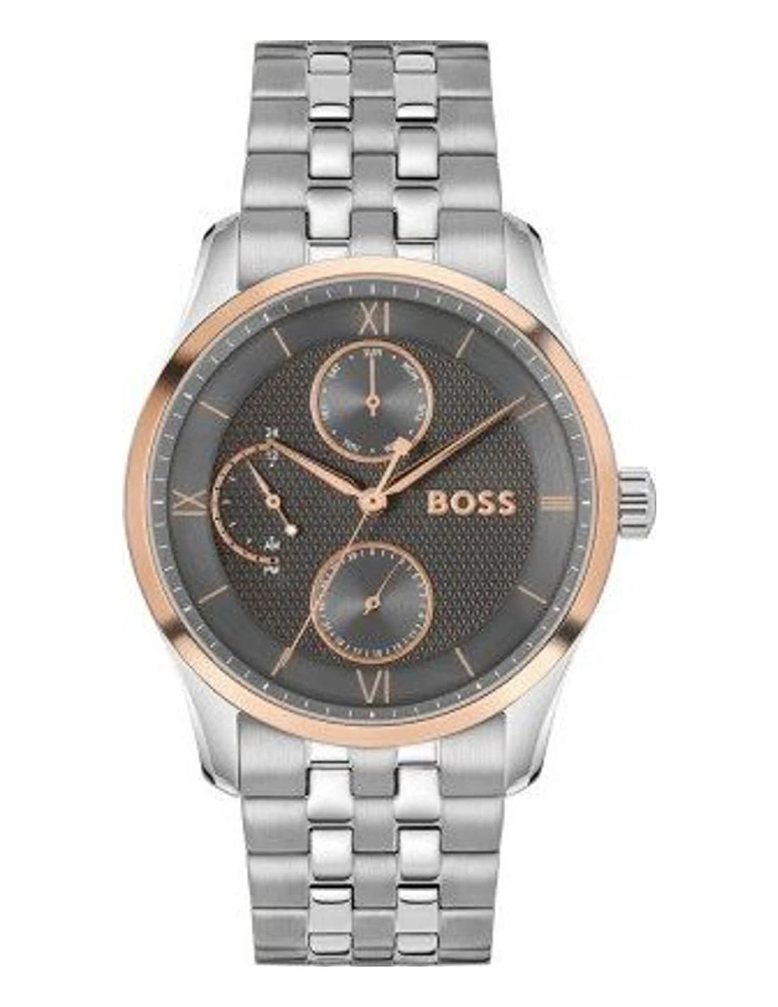 Hugo Boss Principle Master 1514275 men's silver watch, Maillons acier strap