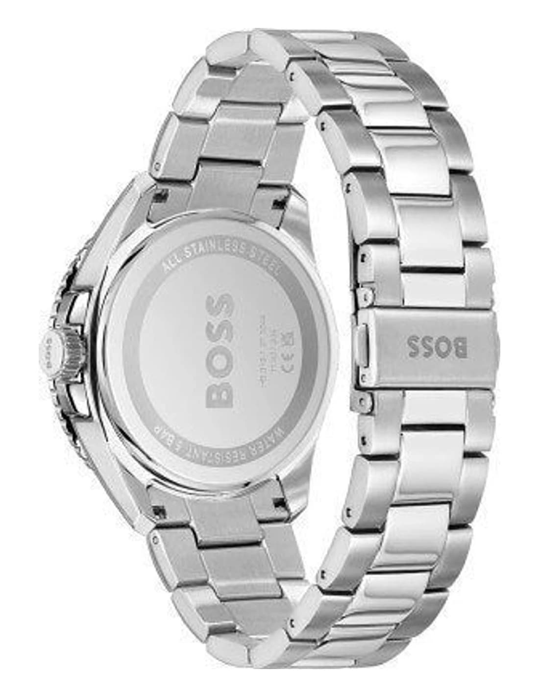 Montre Hugo Boss Runner 1514206 homme argentée, bracelet maillons acier vue 3