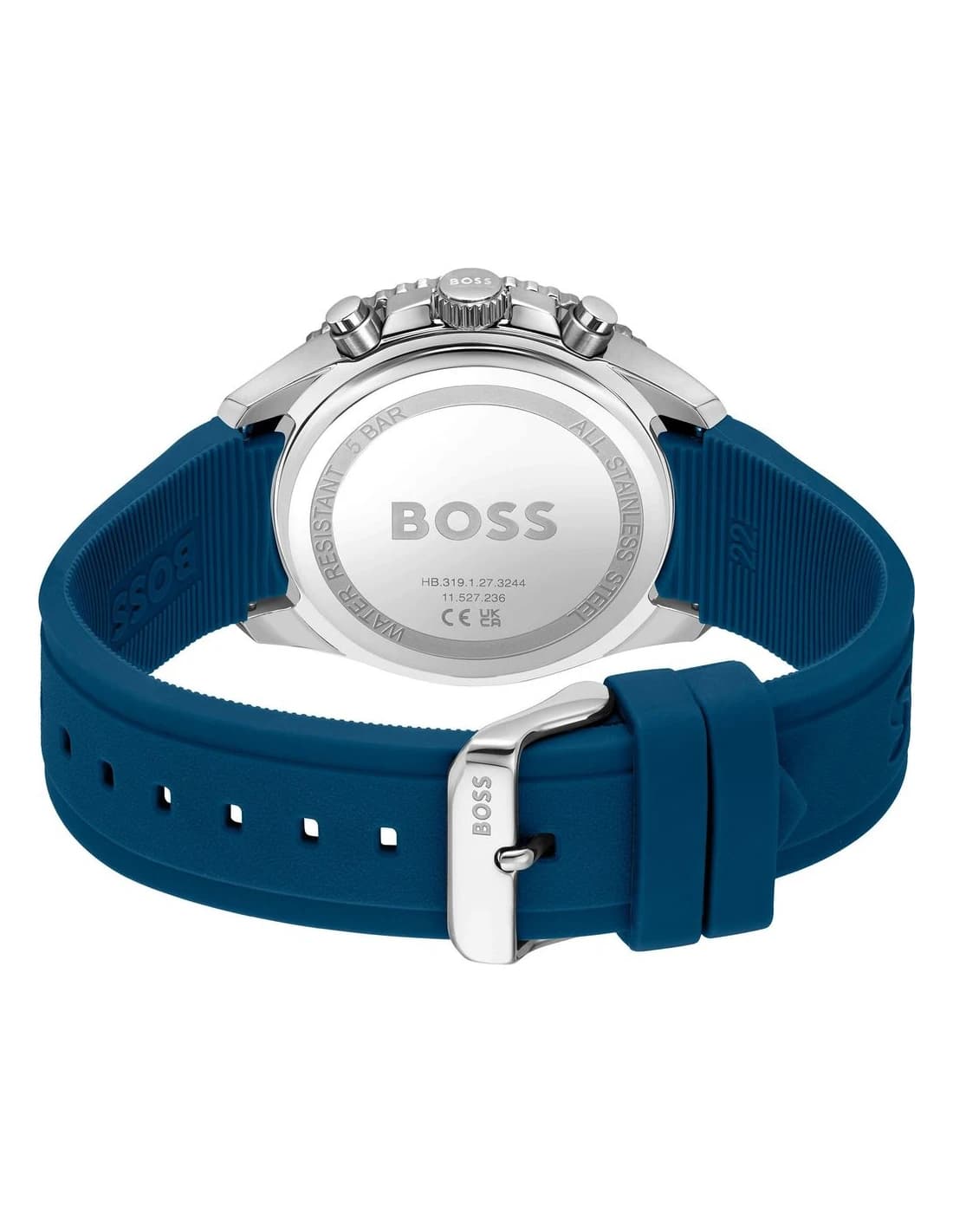 Hugo Boss Runner 1514245 men's noir et bleu watch, silicone strap vue 3