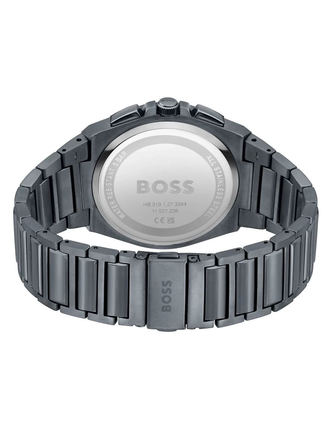 Hugo Boss Steer 1513996 men's gris argenté watch, maillons acier strap vue 3