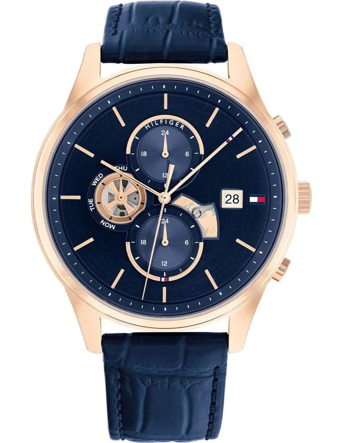 Montre Homme Tommy Hilfiger Weston 1710503 cadran bleu bracelet cuir
