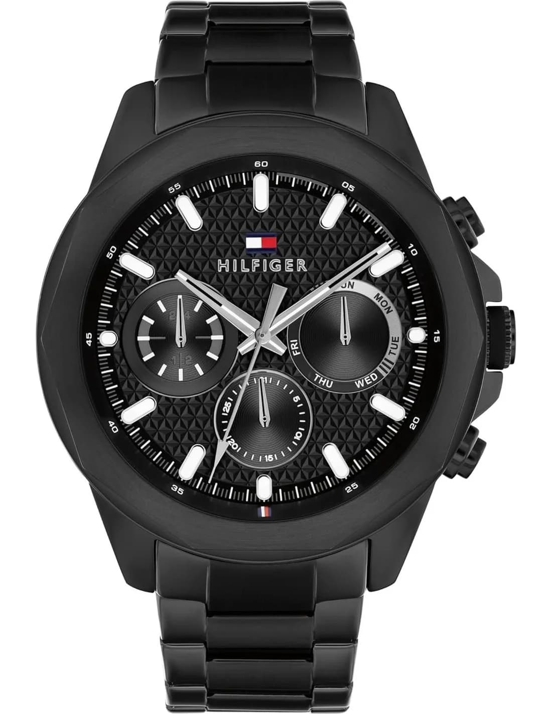 Montre Homme Tommy Hilfiger Lars 1710653 cadran noir bracelet acier