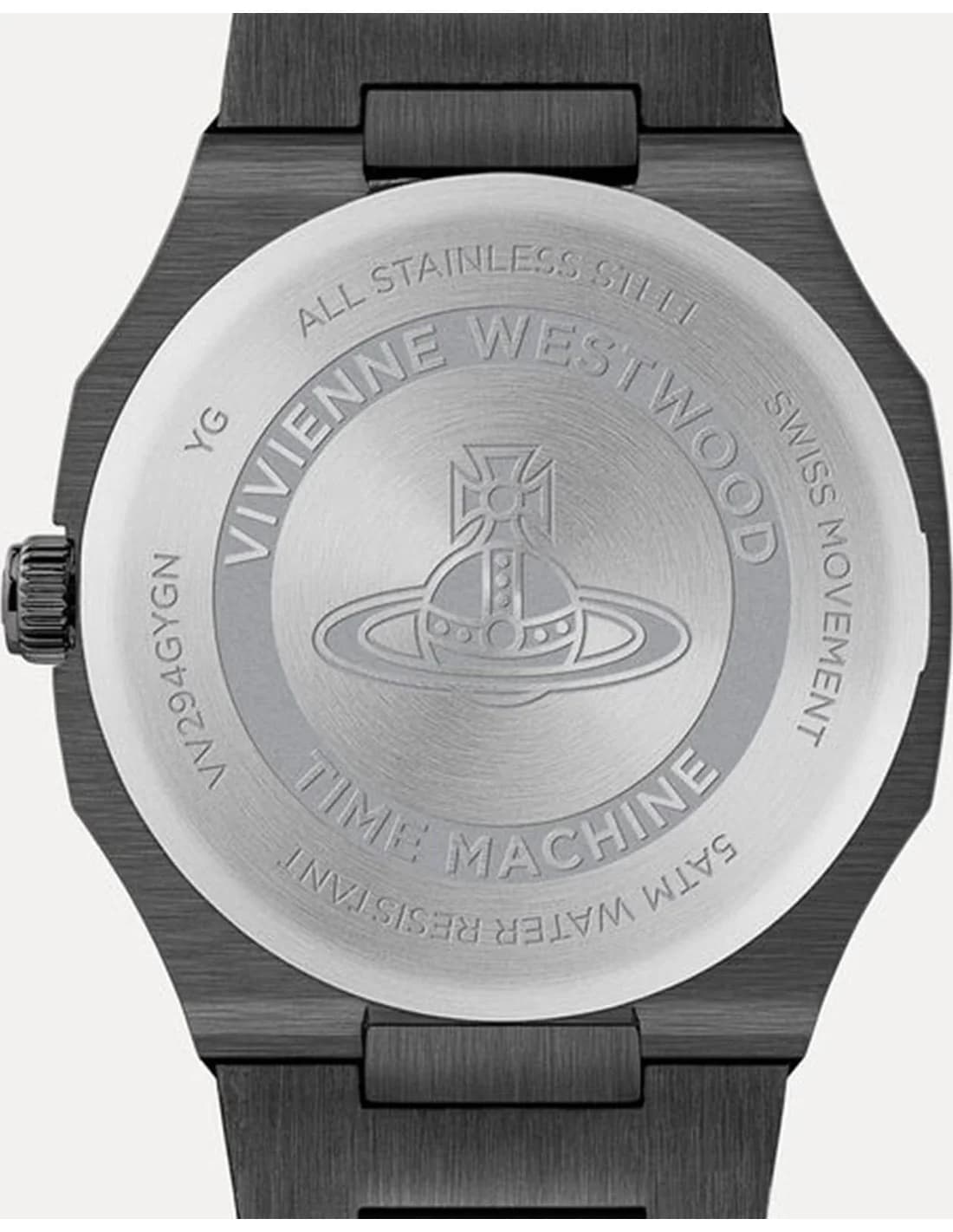 Montre Vivienne Westwood VV294GYGN unisexe détail cadran noir