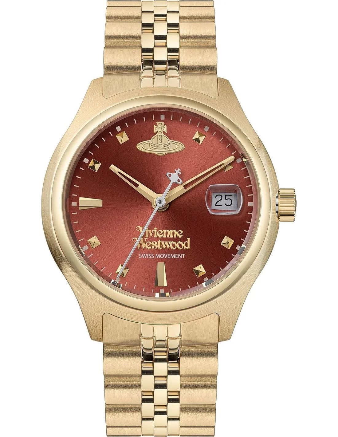 Montre Vivienne Westwood VV311RBGD femme cadran rouge bracelet acier