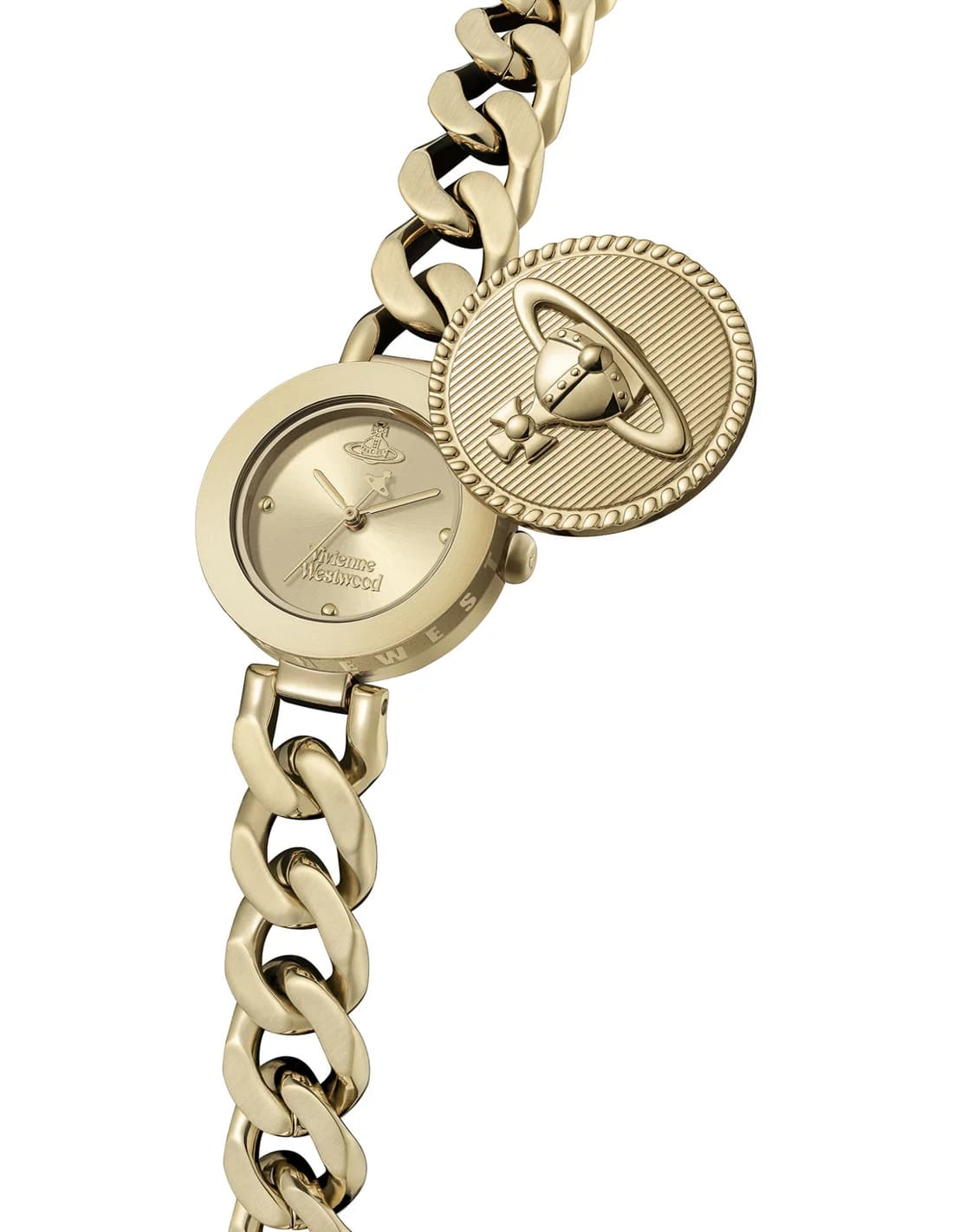 Montre Vivienne Westwood VV323CPGD femme cadran doré bracelet acier