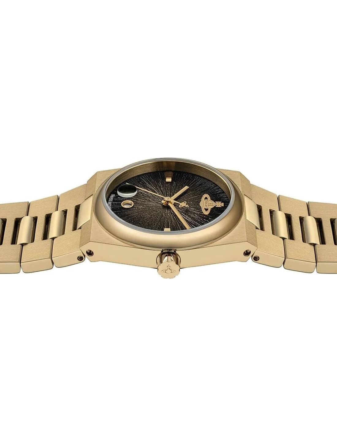 Montre Femme Vivienne Westwood Hoxton VV332MTGD cadran noir bracelet acier vue 3