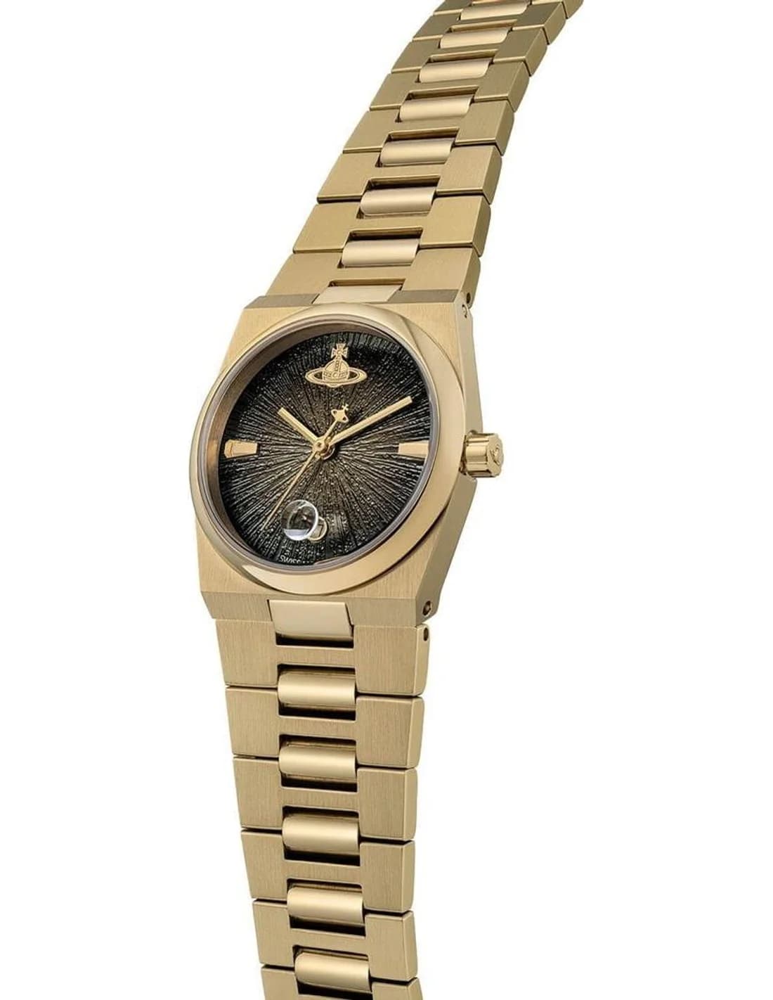 Montre Femme Vivienne Westwood Hoxton VV332MTGD cadran noir bracelet acier vue 2