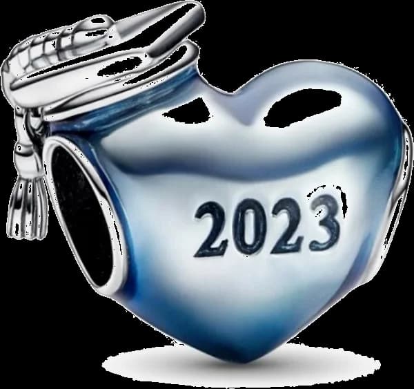 Charm Pandora Cœur Diplômé 2023 Bleu – Pandora Moments