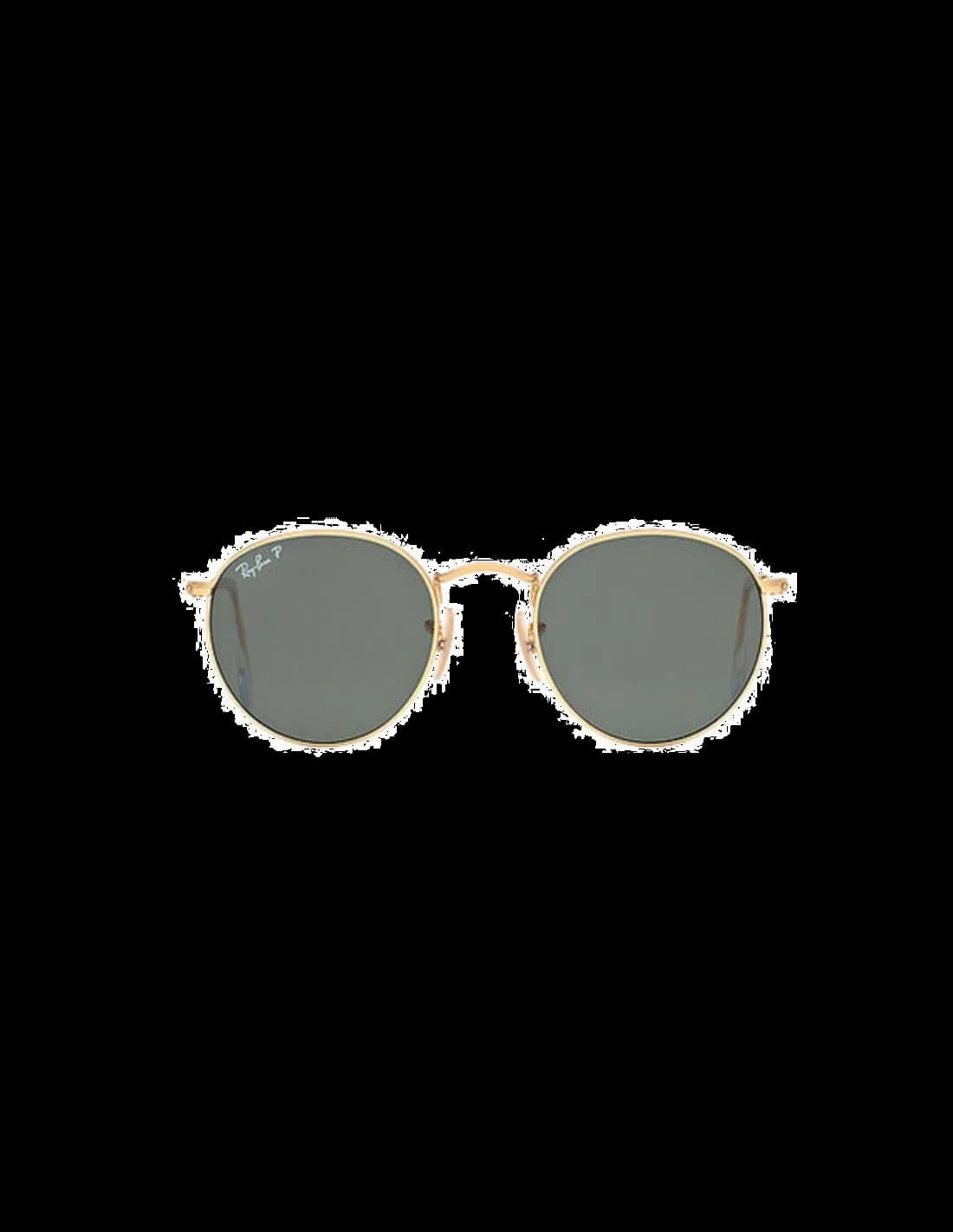 Ray-Ban Round Metal RB3447 112/58 Matte Gold Polarised Sunglasses vue 3