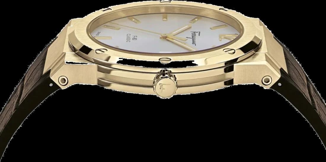 Montre Salvatore Ferragamo SFDT00419 homme détail cadran blanc