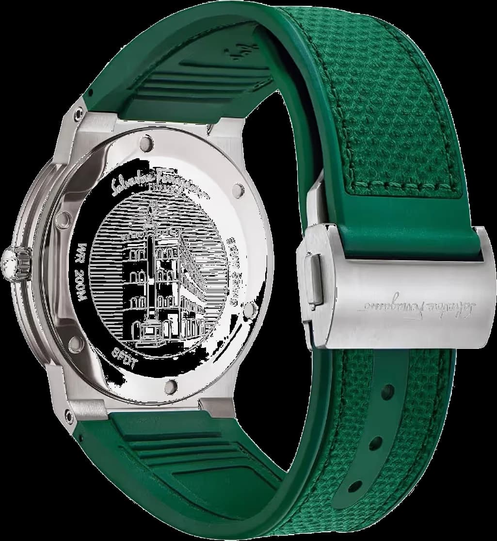 Montre Salvatore Ferragamo SFDT00519 homme détail cadran vert