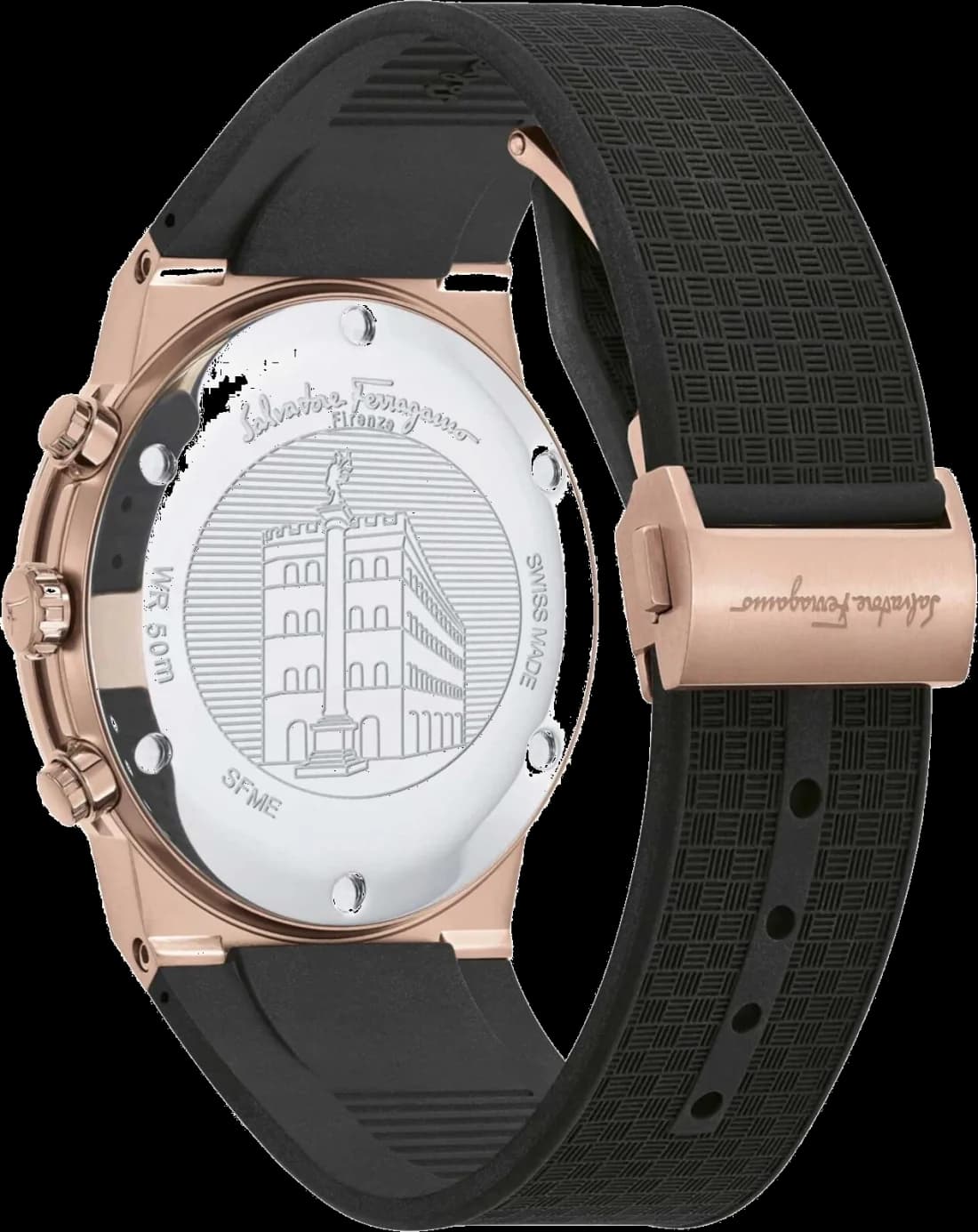 Montre Salvatore Ferragamo SFME00721 homme détail cadran noir