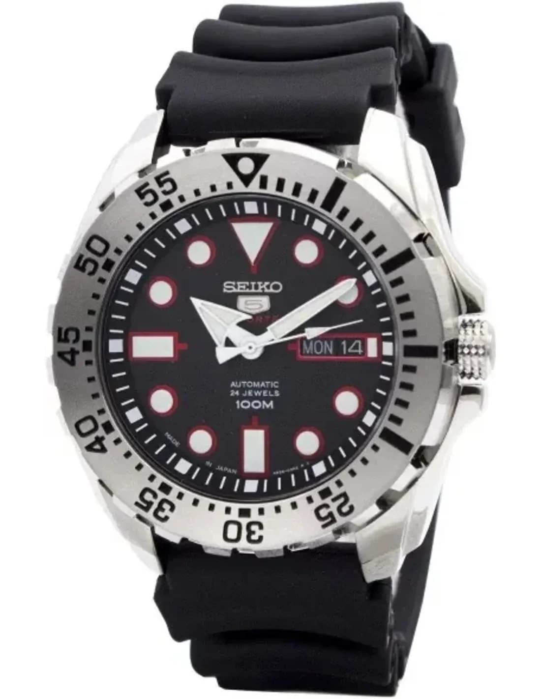Diving watch Seiko 5 Sports SRP601J1 Rubber strap