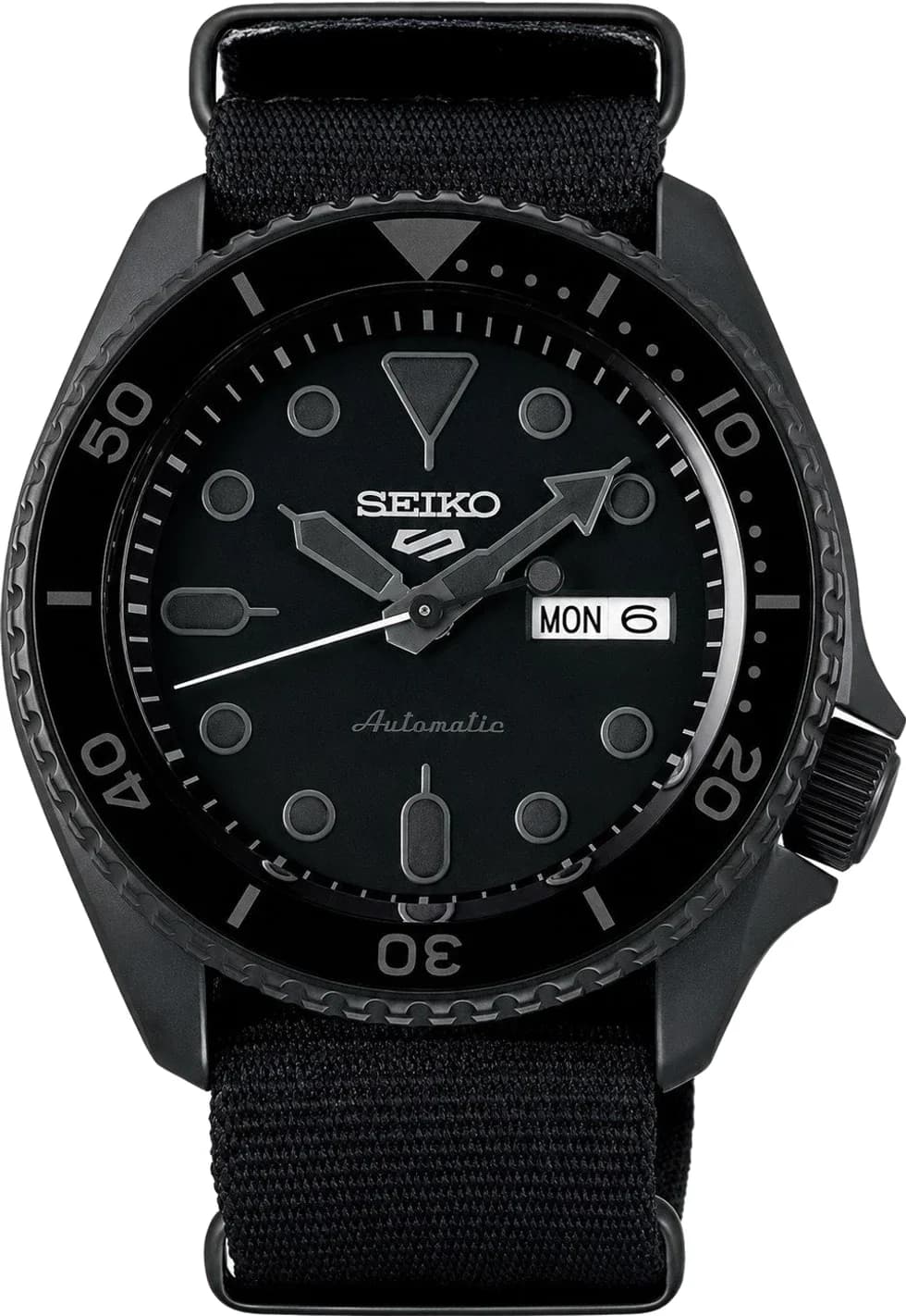 Seiko SRPD79K1 Automatic Men's Watch with Black Matte Textile Strap