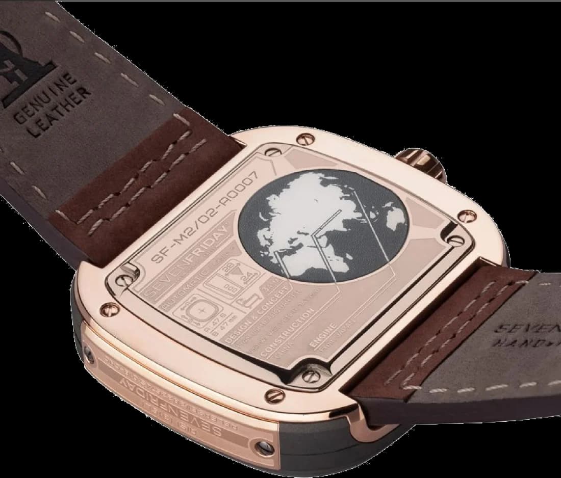 Montre Sevenfriday M2/02 homme verso boîtier noir