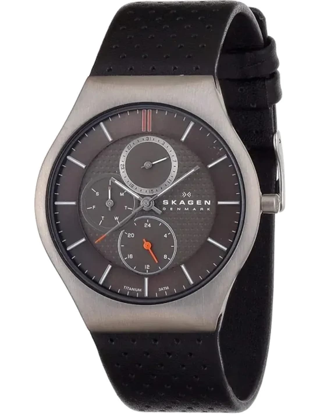 Montre Homme Skagen 806XLTLM Chronographe en Cuir Noir