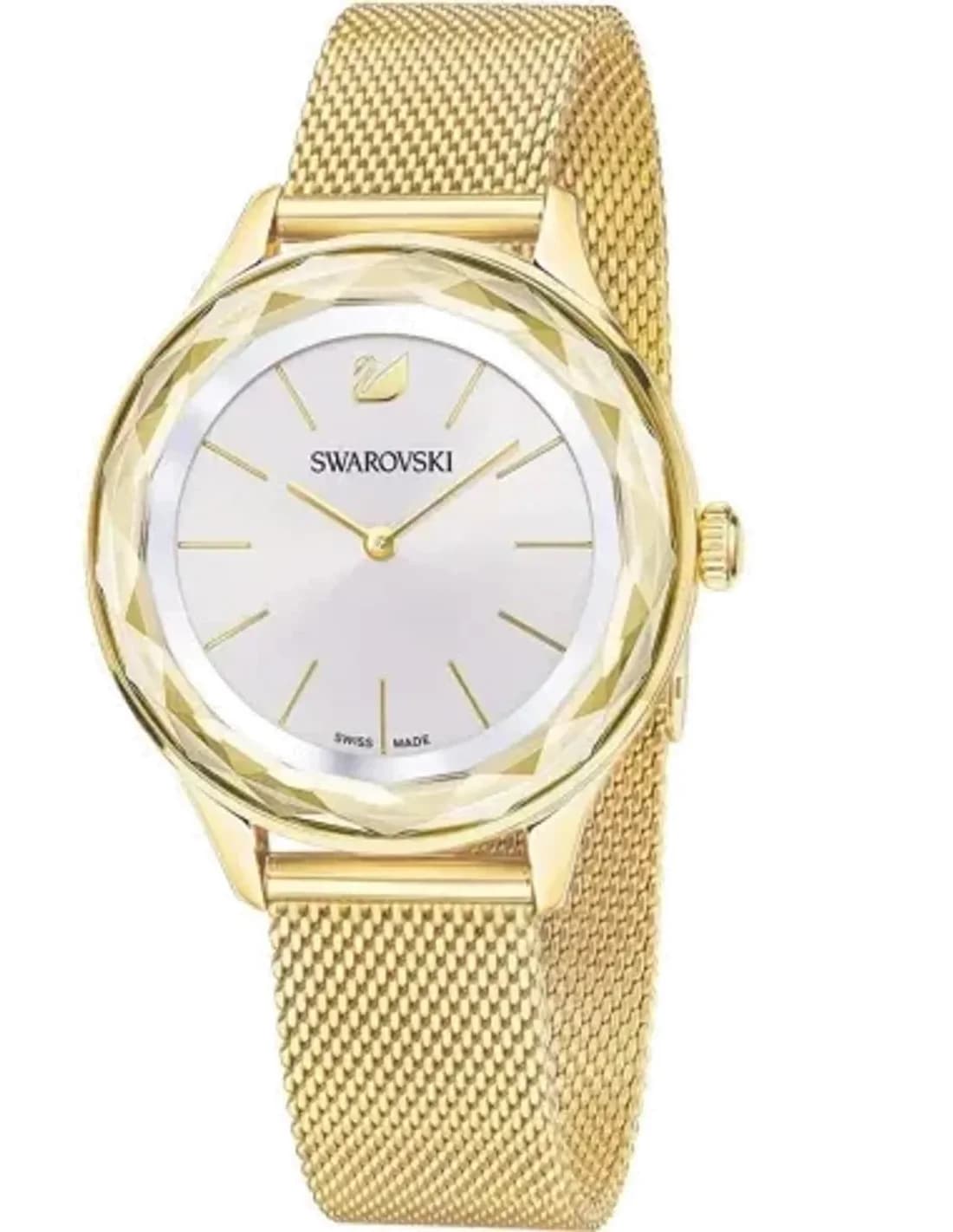 Swarovski 5430417 Octea Lux Gold Milanese Mesh and Crystals Watch
