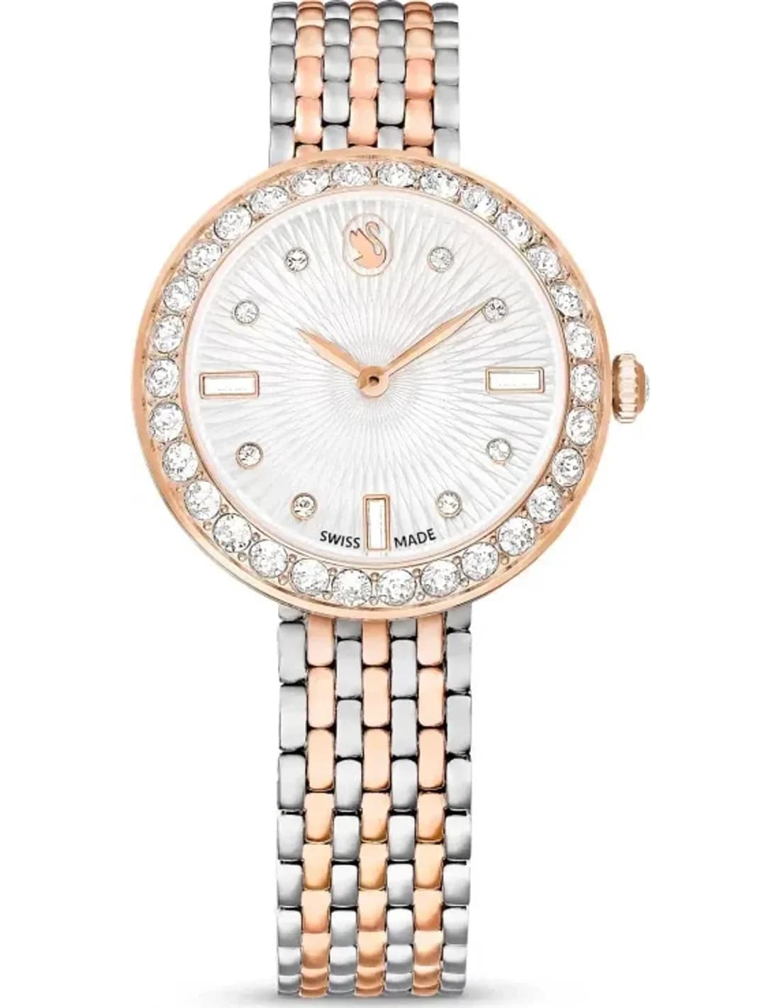 Swarovski Certa 5672971 watch with bicolor stainless steel bracelet and crystal-encrusted case