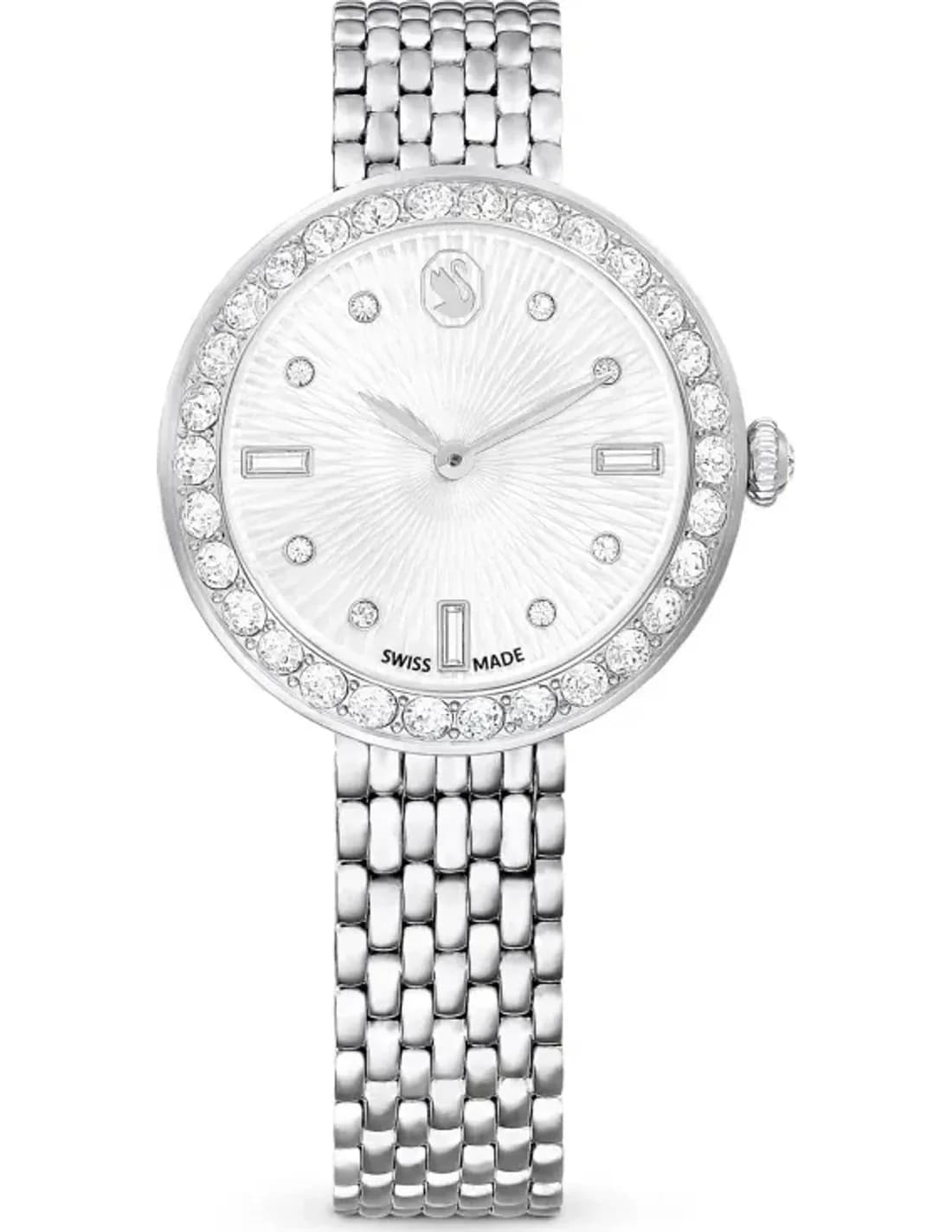 Swarovski Certa 5673022 watch, stainless steel bracelet, crystal-encrusted case