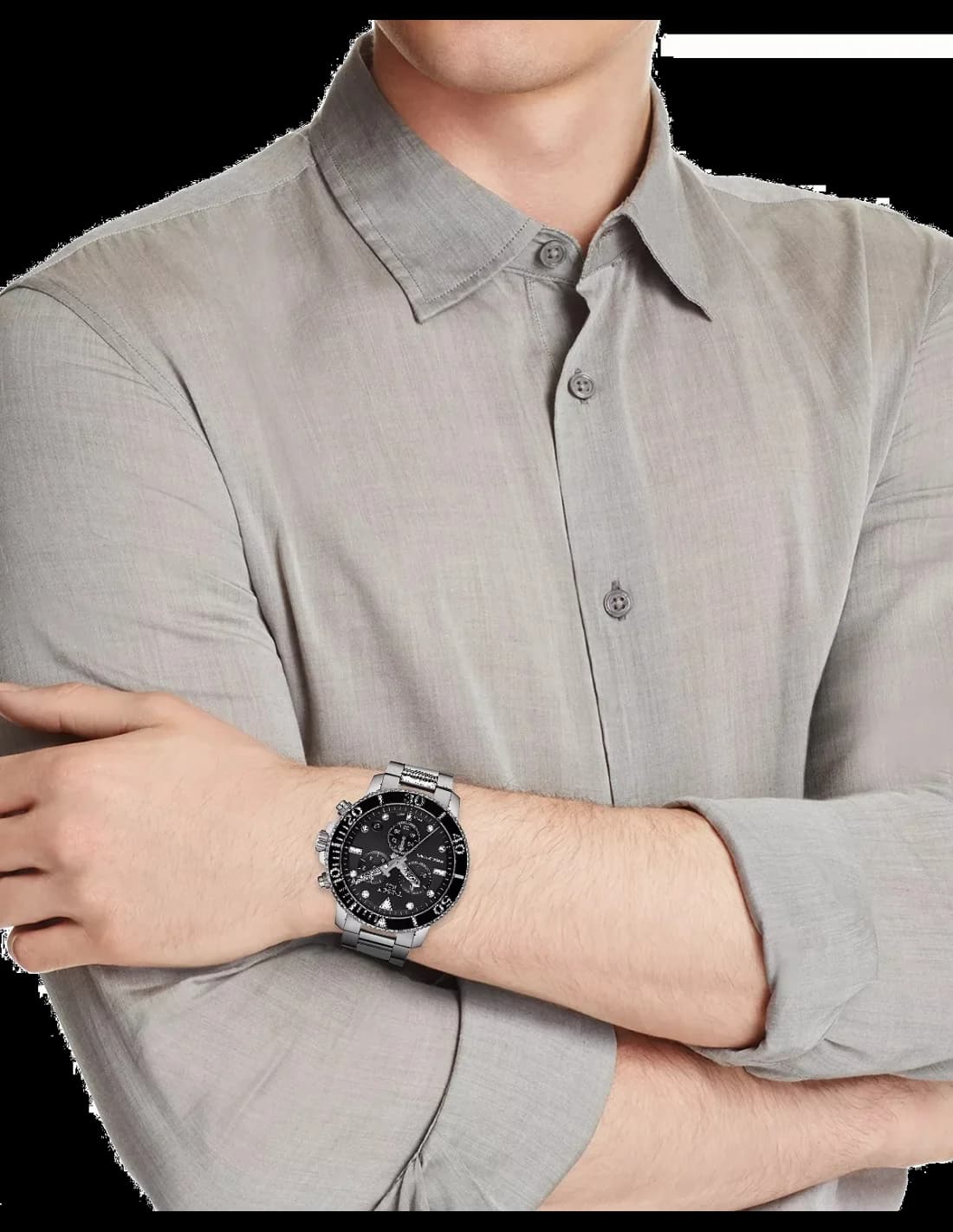 Montre Tissot T1204171105100 homme détail bracelet acier