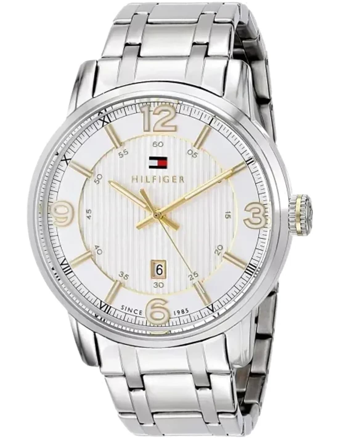 Montre Homme Tommy Hilfiger George 1710344 Bracelet Argenté En Acier Inoxydable
