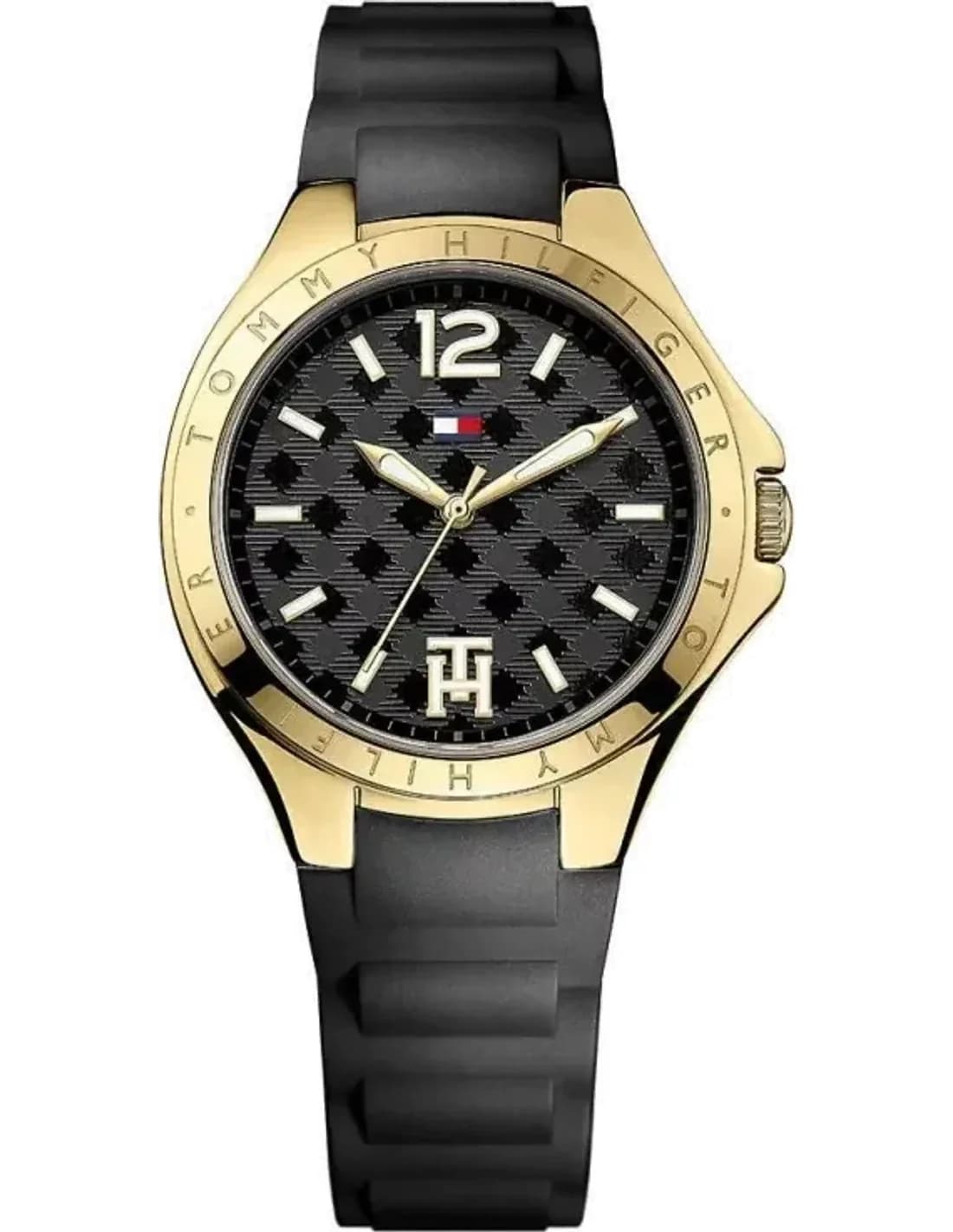 Montre Femme Tommy Hilfiger 1781382 en acier doré et silicone noir