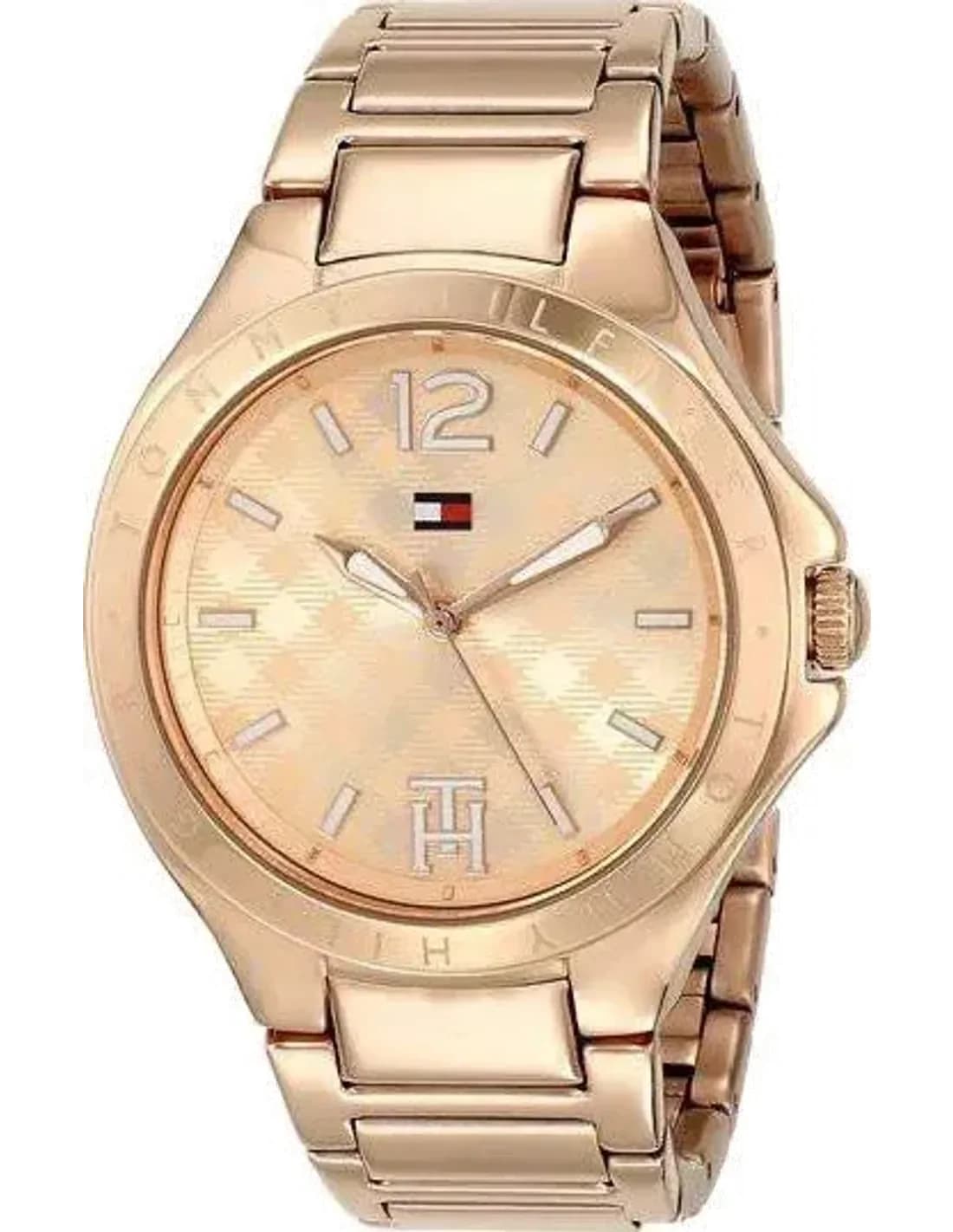 Montre Femme Tommy Hilfiger 1781384 Cadran or rose motifs carreaux