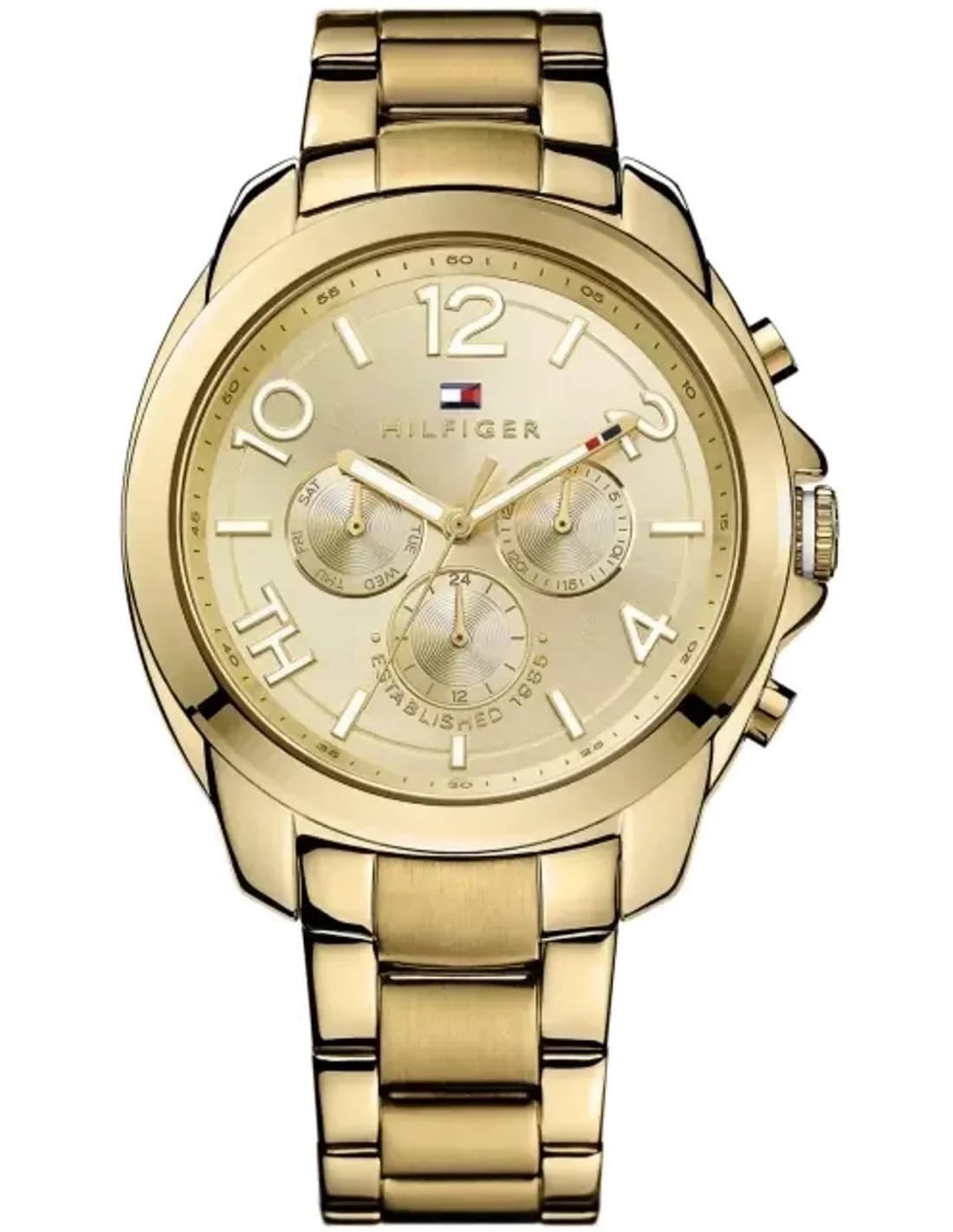 Montre Femme Tommy Hilfiger 1781392 Multifonction en acier doré jaune