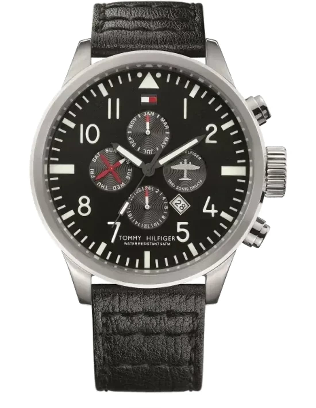 Montre Homme Tommy Hilfiger Jackson 1790683 Bracelet En Cuir Noir