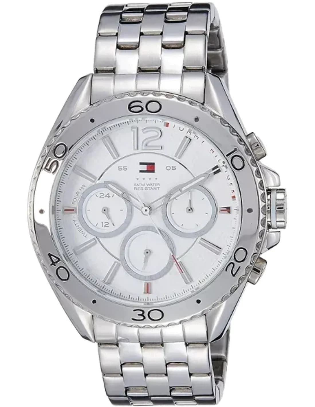 Montre Homme Tommy Hilfiger Grant 1791032 Bracelet Argenté En Acier Inoxydable