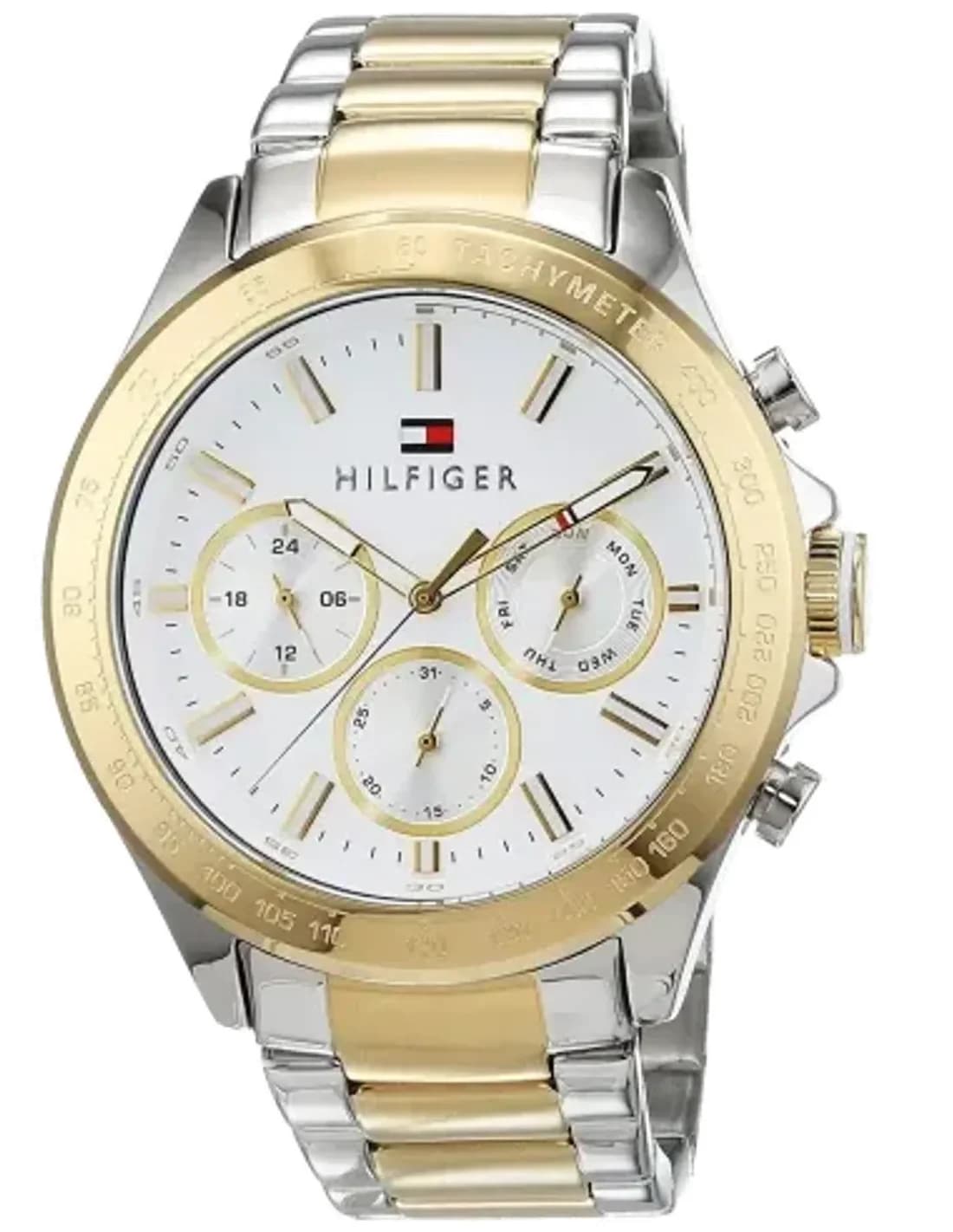 Montre Homme Tommy Hilfiger 1791226 en acier bi-ton et cadran bleu