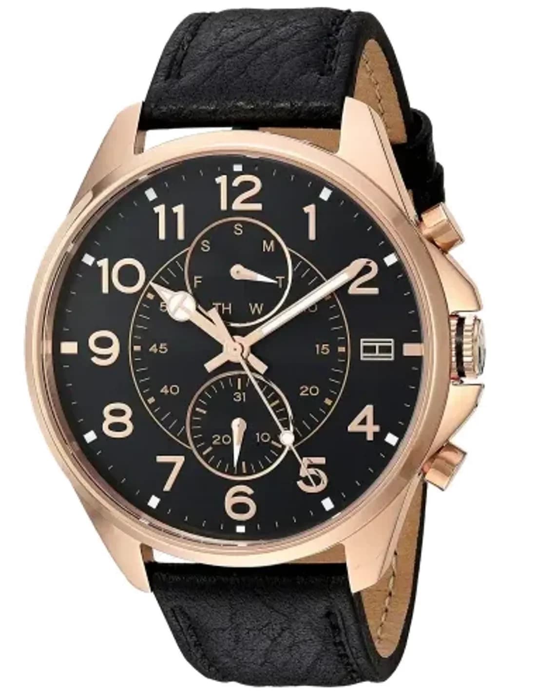 Montre Homme Tommy Hilfiger 1791273 bracelet cuir noir