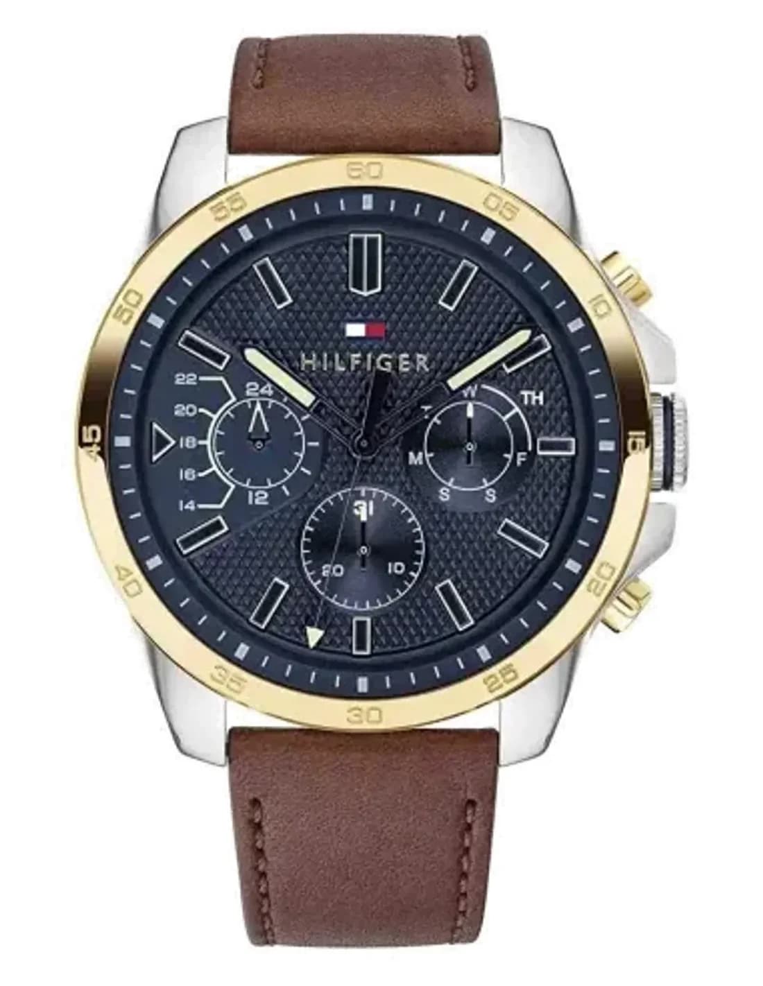 Tommy Hilfiger 1791561 Decker Men's Watch with Brown Leather Strap