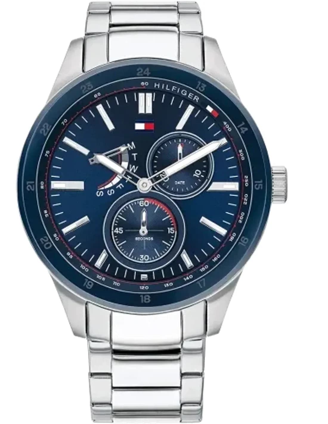 Men's Watch Tommy Hilfiger 1791640 Austin Blue Dial and Brown Leather Strap