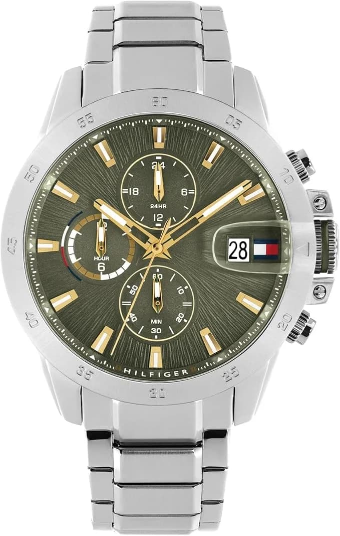 Montre Homme Tommy Hilfiger Jameson 1792197 cadran vert bracelet acier