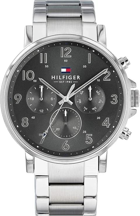 Montre Homme Tommy Hilfiger 1710382 Daniel Cadran Noir bracelet acier