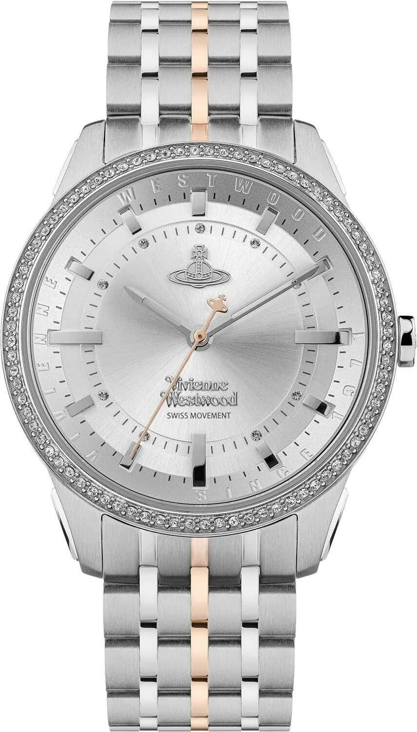 Vivienne Westwood VV262WSSR East End Women's Watch in Two-Tone Stainless Steel with Rhinestones