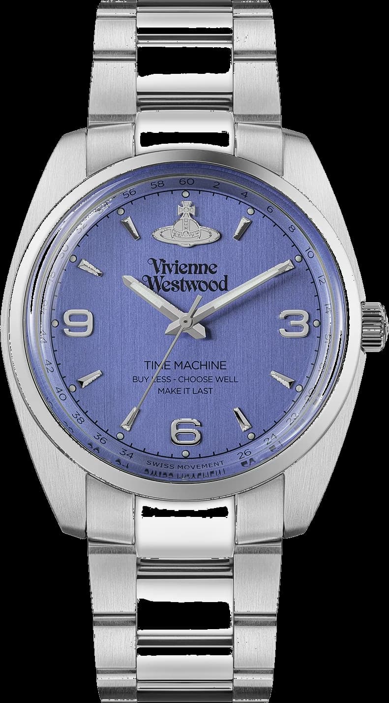 Vivienne Westwood Pennington VV274MBLSL women's watch, silver steel bracelet, violet dial