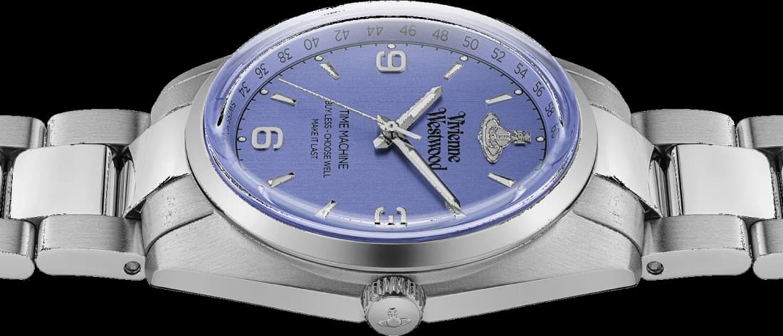 Montre Vivienne Westwood VV274MBLSL femme détail bracelet acier