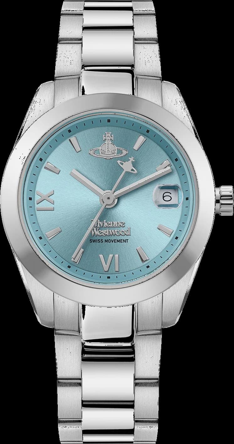 Vivienne Westwood VV292TQSL Fenchurch Stainless Steel Silver Turquoise Dial Women's Watch