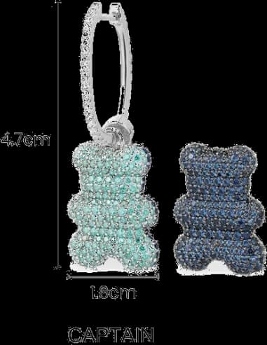 APM Monaco Yummy Bear Clip Single Earring in 925 Silver vue 3
