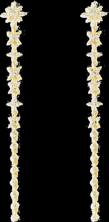 Boucles d'oreilles APM Monaco météorites longues en métal plaqué or jaune