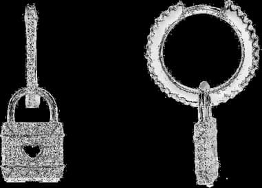 Boucles d'oreilles APM Monaco mini cadenas en argent massif