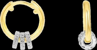 Boucles d'oreilles APM Monaco mini créoles plaqué or jaune