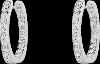 Boucles d'oreilles APM Monaco rectangulaires en argent 925 Monaco x Charles Leclerc