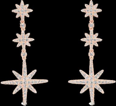 Boucles d'oreilles APM Monaco triple météorites plaqué or 18k