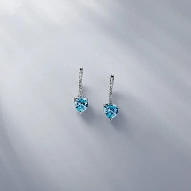 Boucles d'oreilles APM Moncaco en argent et oxyde de zirconium vue 3