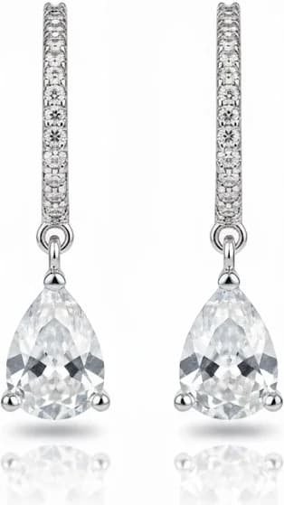 Boucles d'oreilles Créoles APM Monaco argent 925 et zirconiums